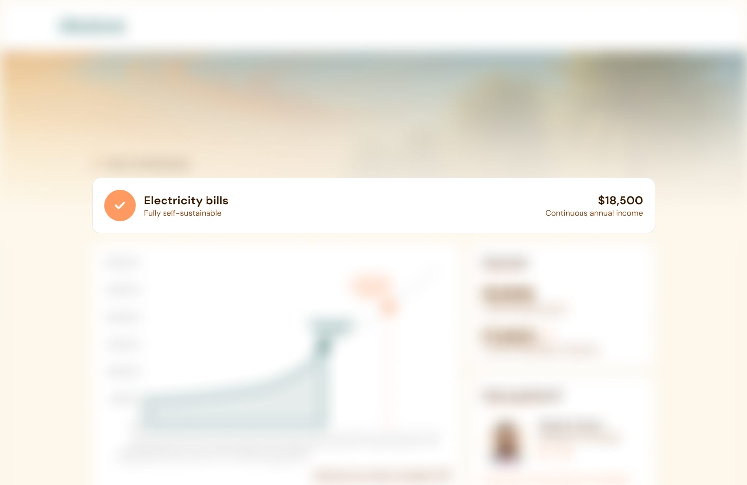 Example Afterfund dashboard showing donations growth and investment profits ready to be distributed